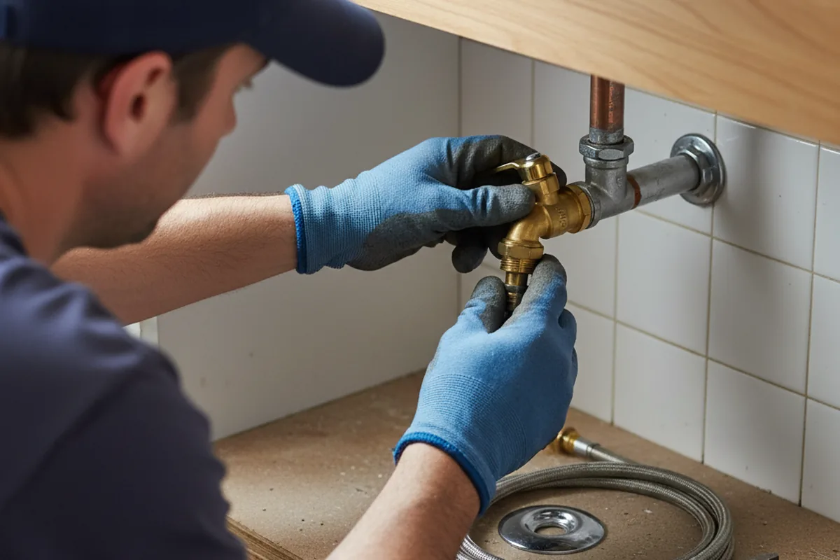 Shutoff valve and fitting work during Emergency Plumbing in Bluewater